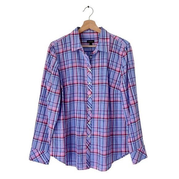 Talbots Plaid Button Down Shirt Long Sleeve Size Large - Picture 1 of 6